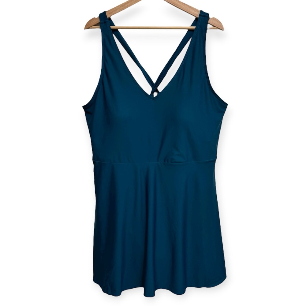 Old Navy Tie Back Swim Dress One Piece Swimsuit